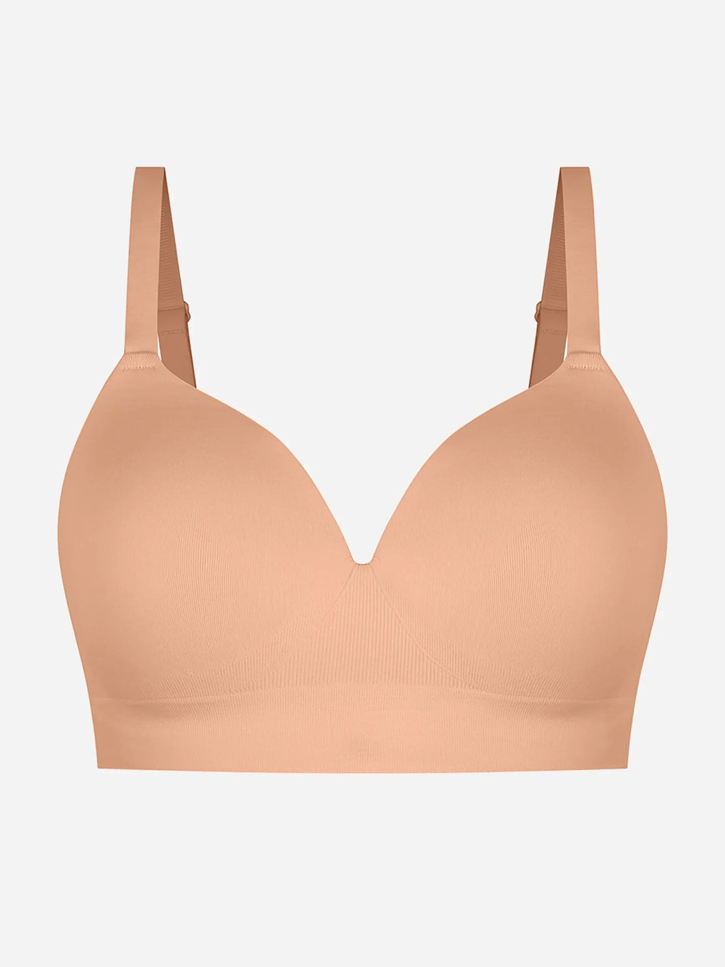 Sujetador push-up inalámbrico sin costuras, cómodo y de cobertura total.