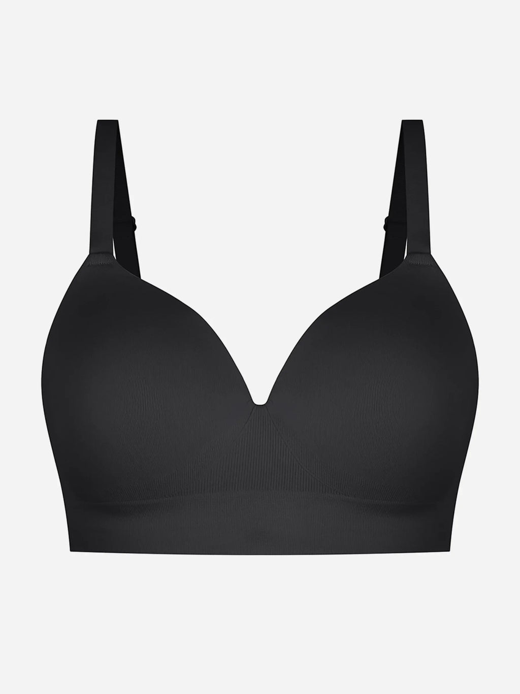Sujetador push-up inalámbrico sin costuras, cómodo y de cobertura total.