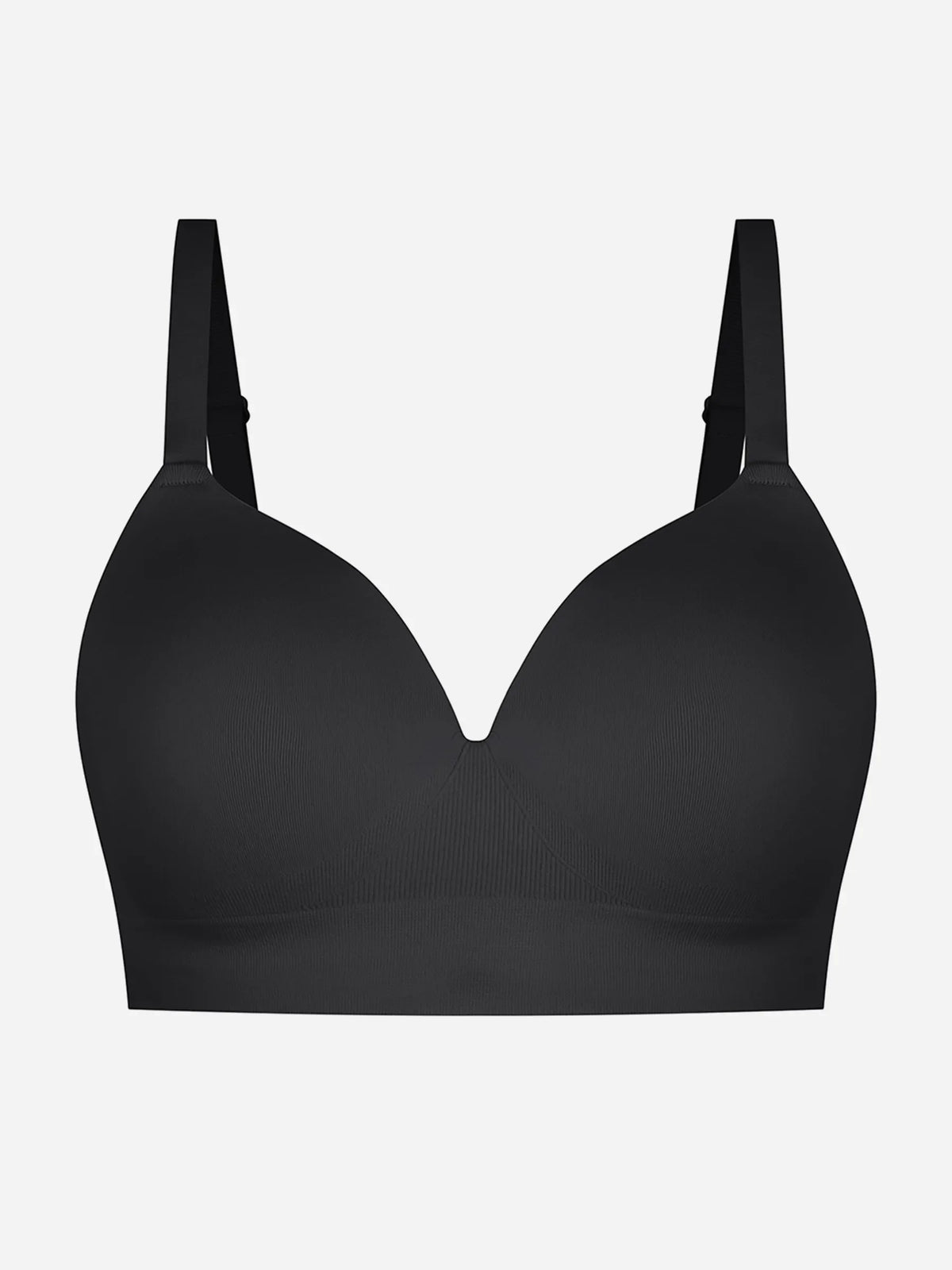 Sujetador push-up inalámbrico sin costuras, cómodo y de cobertura total.