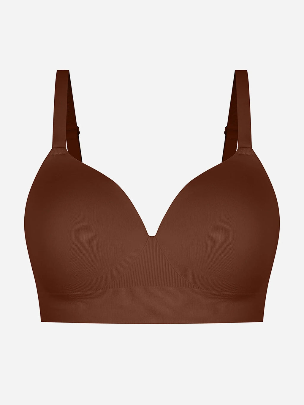 Sujetador push-up inalámbrico sin costuras, cómodo y de cobertura total.
