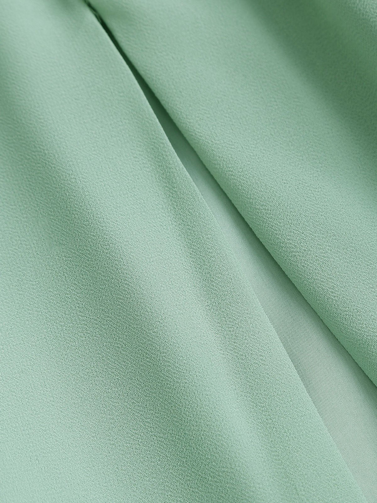 Vestido largo lencero verde de corte A sin espalda - Zeryn Haus